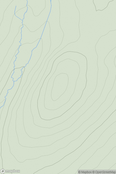 Thumbnail image for Kirk Hill [The River Tweed to the English Border] [NY462863] showing contour plot for surrounding peak
